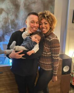 dr zoe williams with Gok wan and baby lisbon